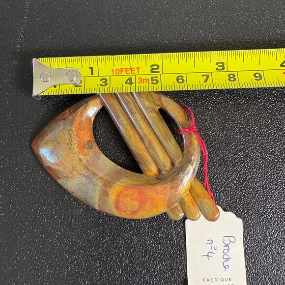 Vintage Brooch Pin from France possibly Copper - Picture 4 of 4